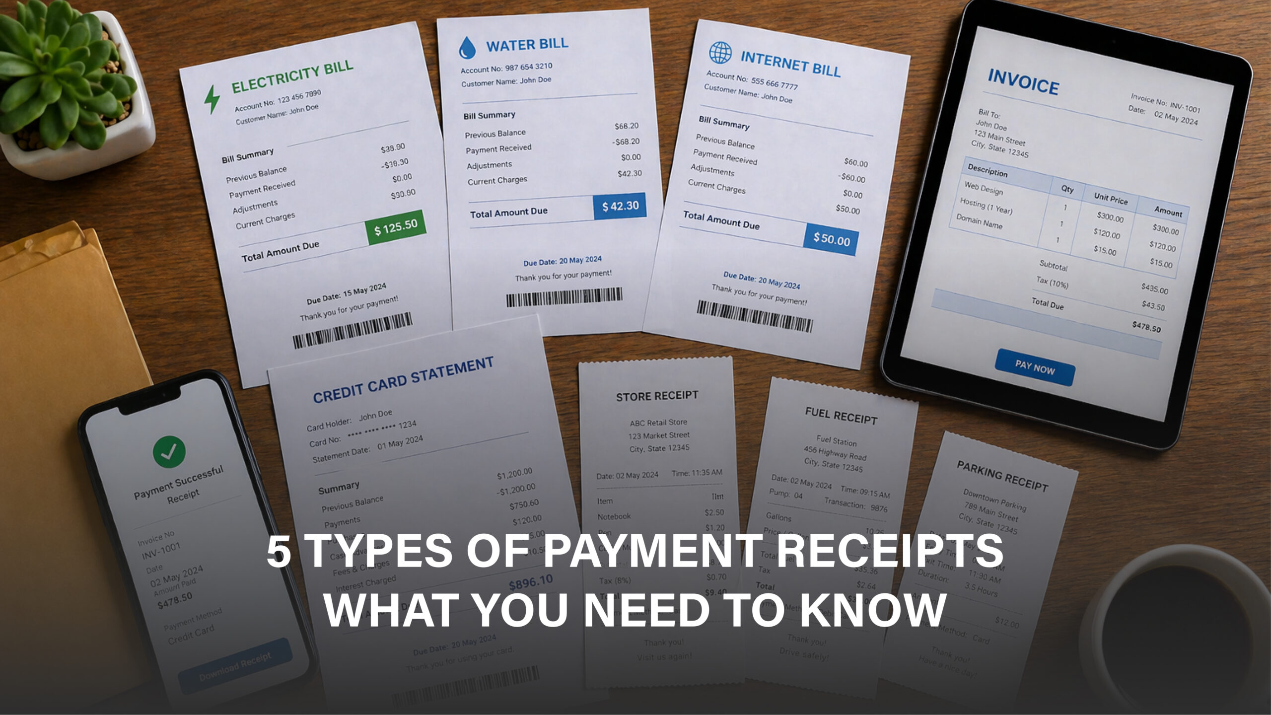 5 Types of Payment Receipts What You Need to Know